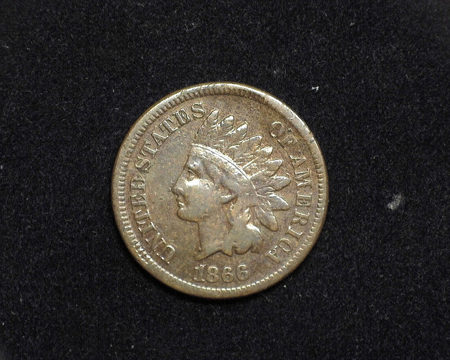 1866 Indian Head Penny/Cent F - US Coin