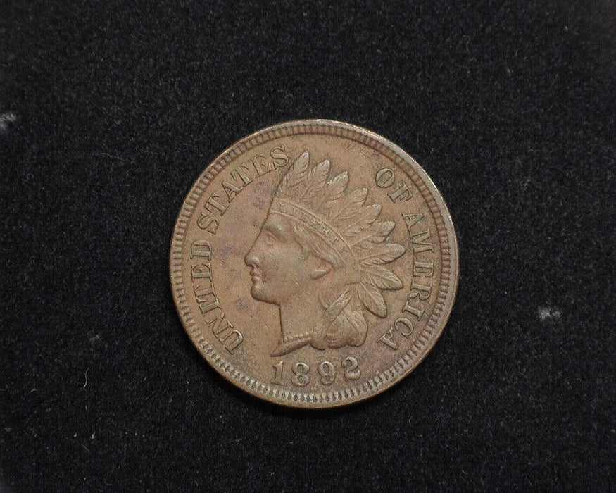 1892 Indian Head Penny/Cent XF Light corrosion on reverse - US Coin