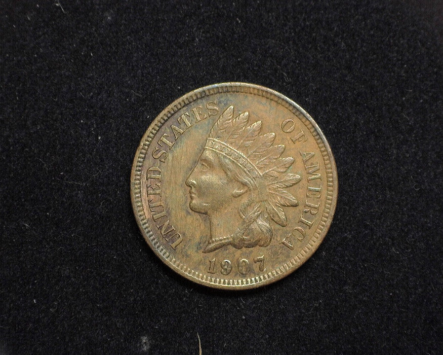1907 Indian Head Penny/Cent AU - US Coin
