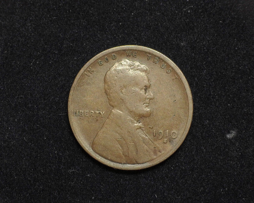 1910 S Lincoln Wheat Penny/Cent VG - US Coin