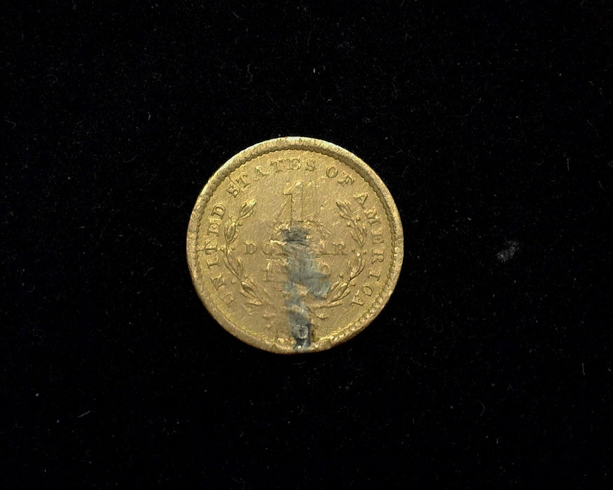 18XX Type 1 Liberty Head Gold Dollar, from a jewelry piece, year/mint unknown - US Gold Coin