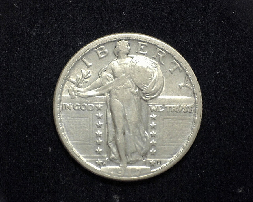 1917 D Type 2 Standing Liberty Quarter XF - US Coin