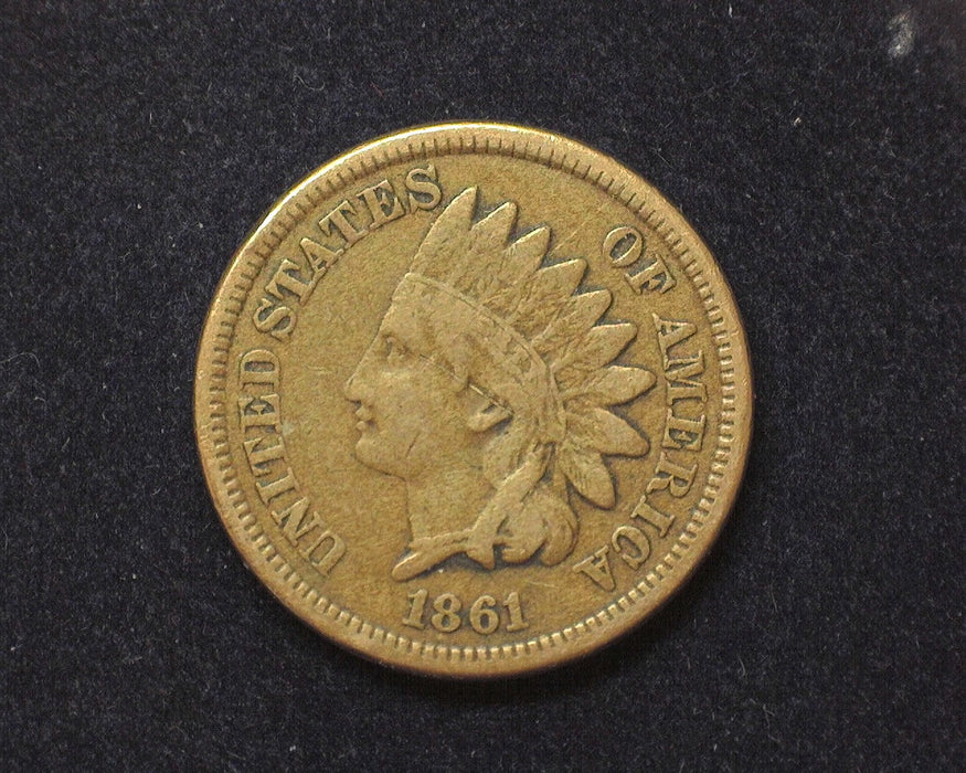 1861 Indian Head Penny/Cent F - US Coin