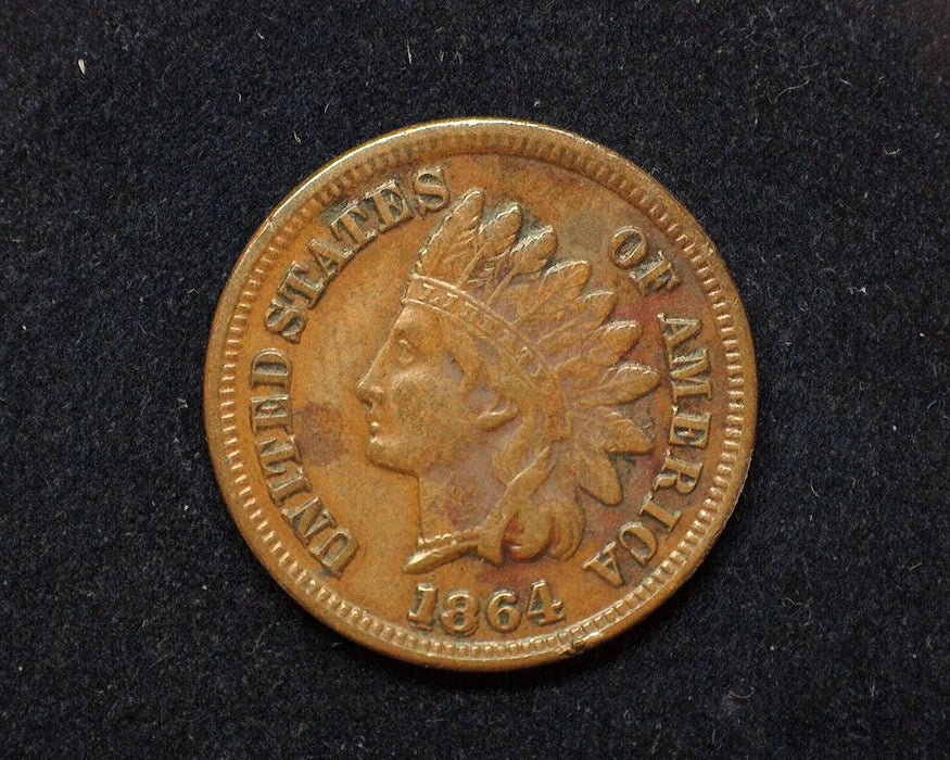 1864 L Indian Head Penny/Cent VF/XF Bronze - US Coin