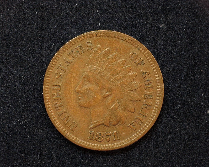 1871 Indian Head Penny/Cent XF - US Coin