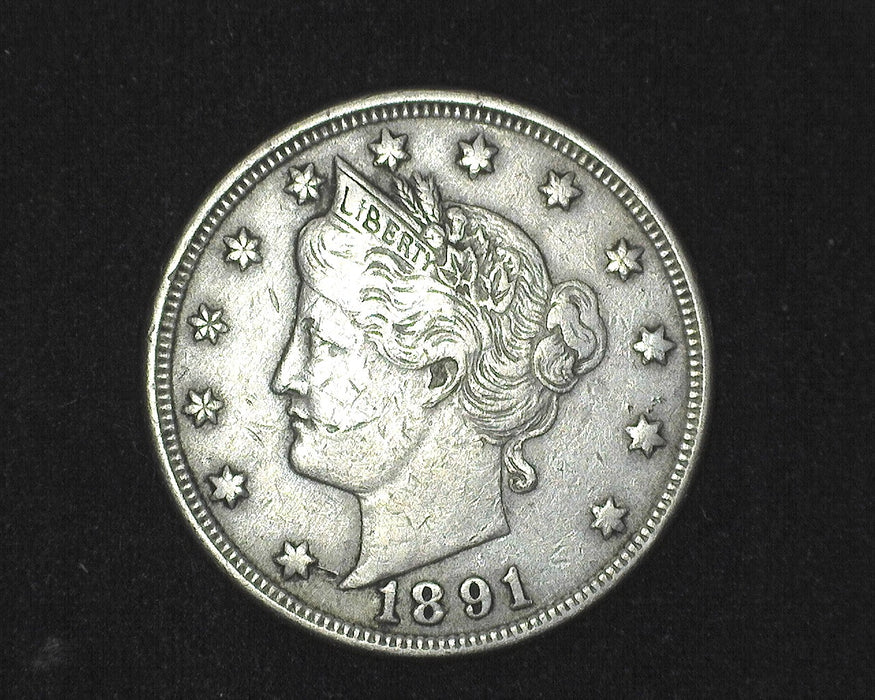 1891 Liberty Head Nickel VF - US Coin