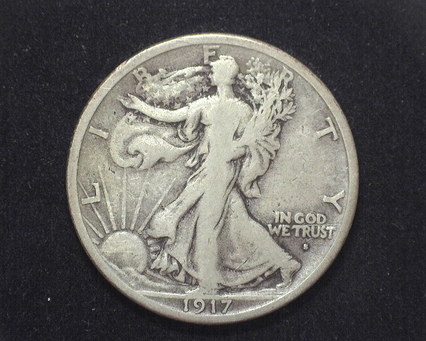 1917 S Walking Liberty Half Dollar VG Obverse - US Coin