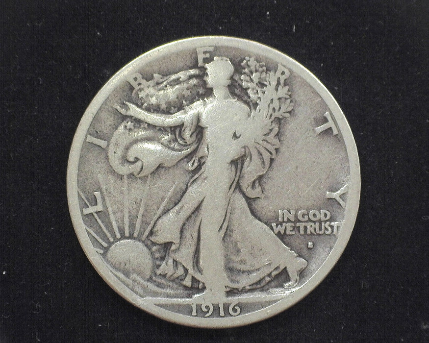 1916 S Walking Liberty Half Dollar VG - US Coin