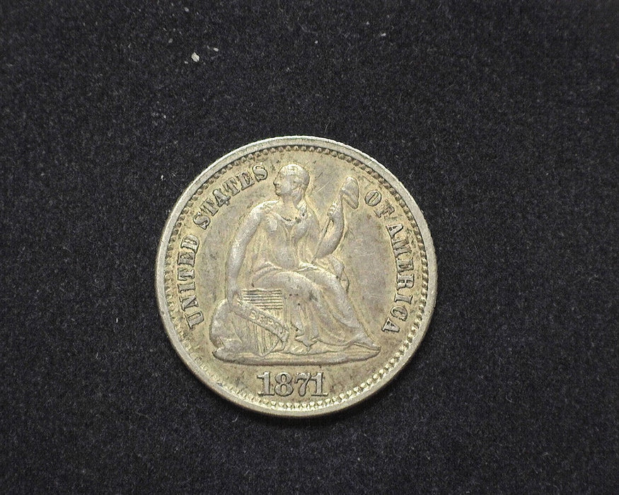 1871 Liberty Seated Half Dime XF - US Coin