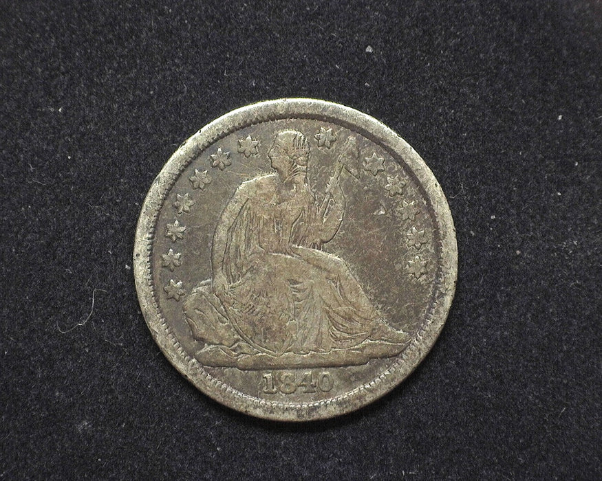 1840 Liberty Seated Dime VG/F No drapery - US Coin