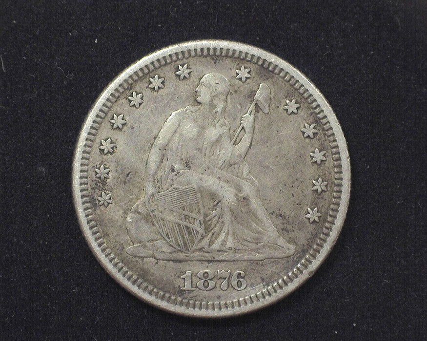 1876 Liberty Seated Quarter VF - US Coin