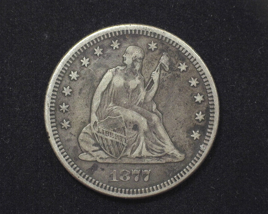 1877 Liberty Seated Quarter VF - US Coin