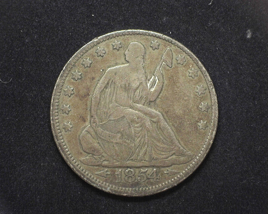1854 Arrows Liberty Seated Half Dollar F - US Coin
