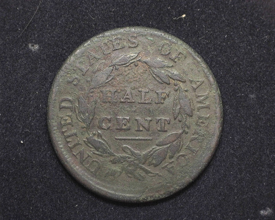 1809 Classic Head Half Cent F Damaged - US Coin