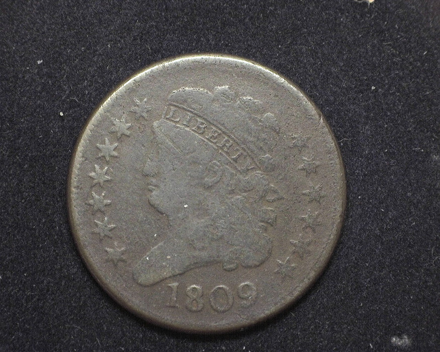 1809 Classic Head Half Cent VG/F Damaged - US Coin