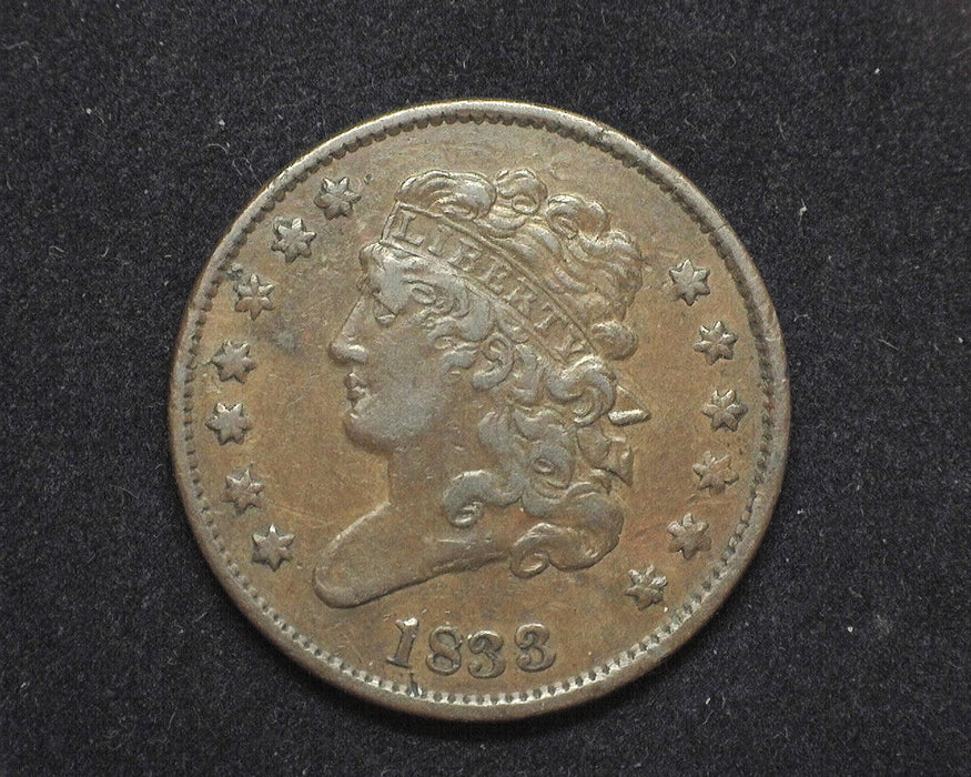 1833 Classic Head Half Cent VF/XF - US Coin