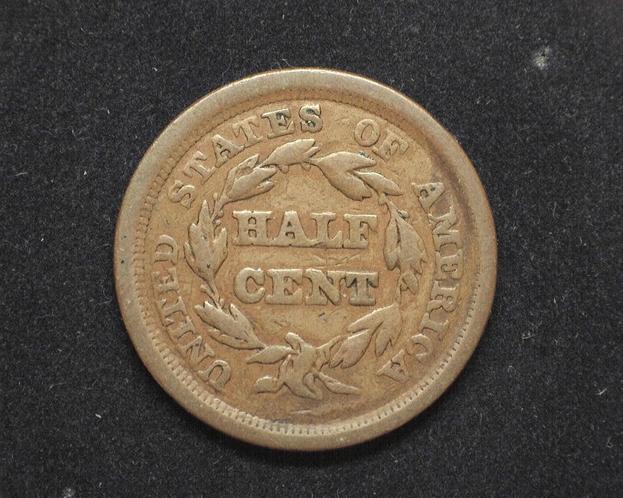 1849 Braided Hair Half Cent VF - US Coin