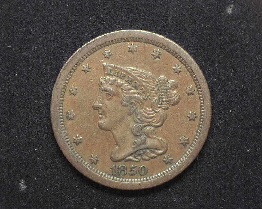 1850 Braided Hair Half Cent XF - US Coin