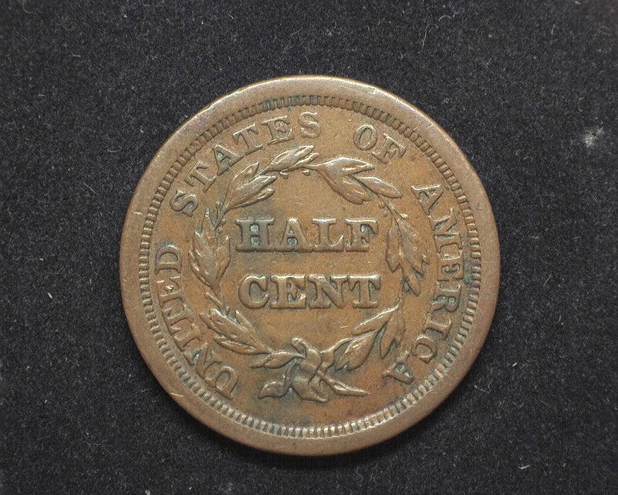 1851 Braided Hair Half Cent XF - US Coin