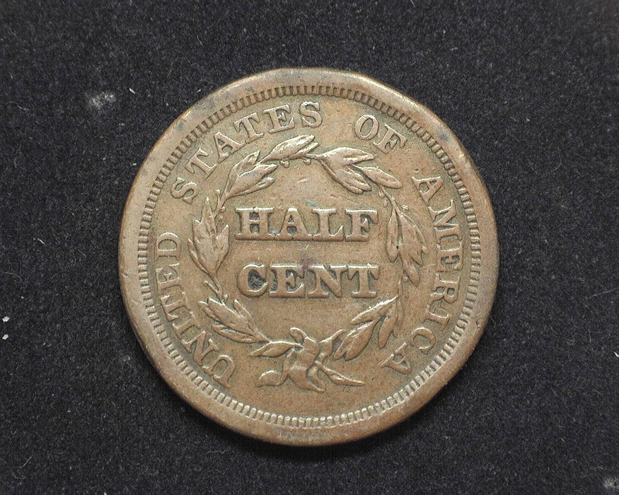1856 Braided Hair Half Cent F/VF - US Coin