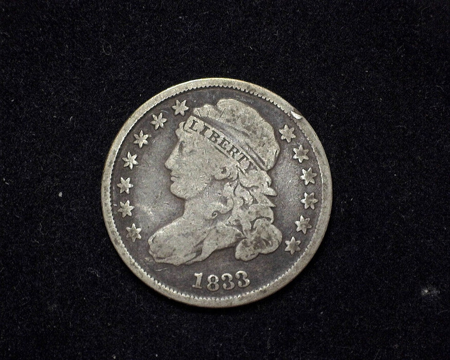 1833 Capped Bust Dime F - US Coin