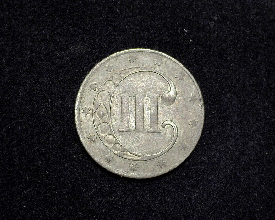 1851 Three Cent Silver Piece F - US Coin