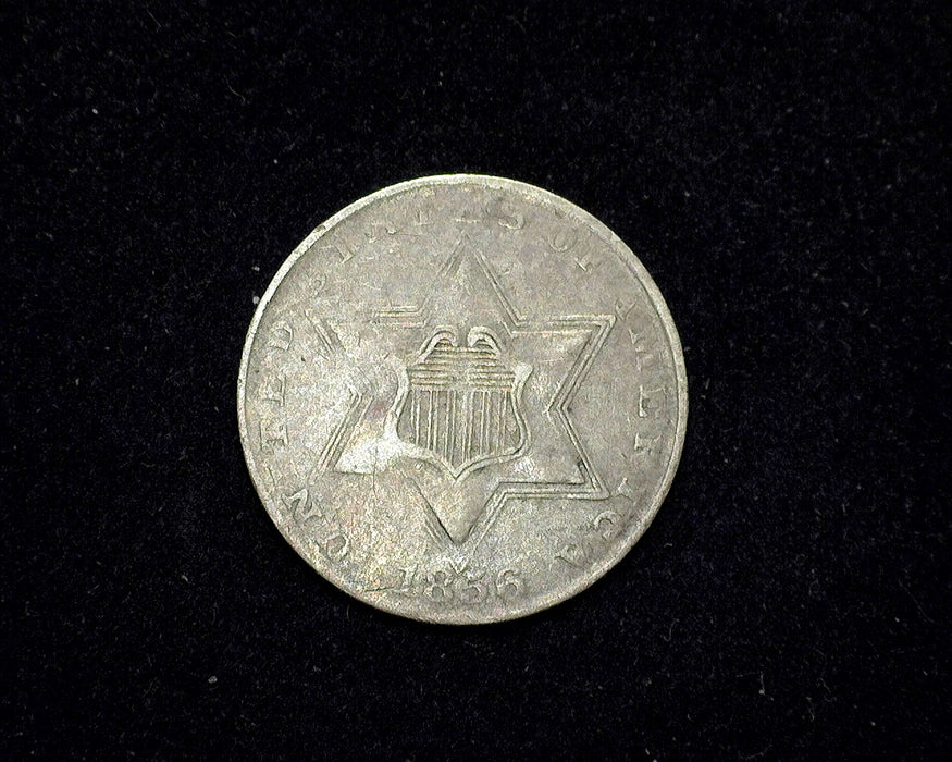 1856 Three Cent Silver Piece VF - US Coin