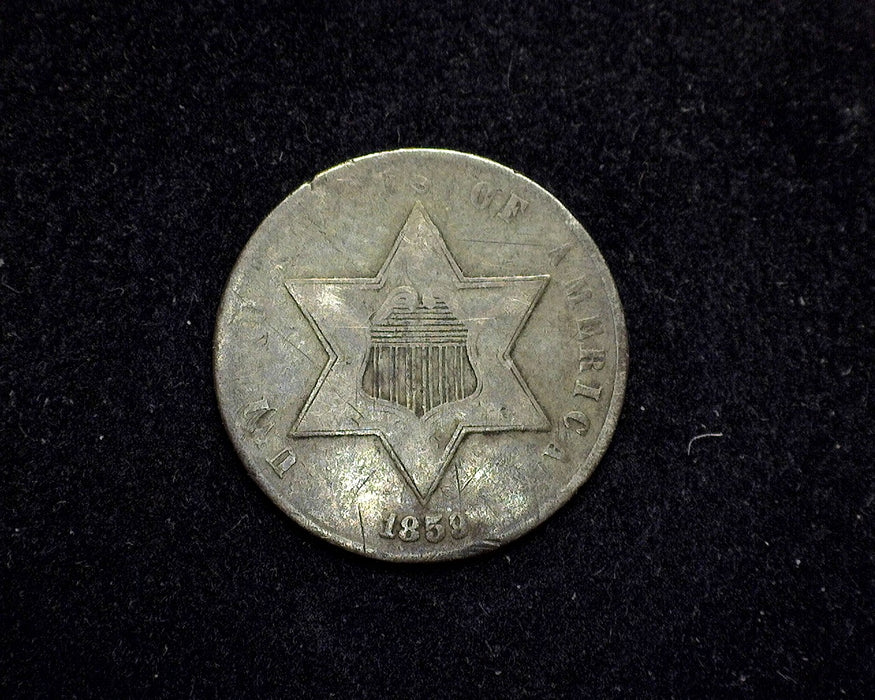 1859 Three Cent Silver Piece VG - US Coin