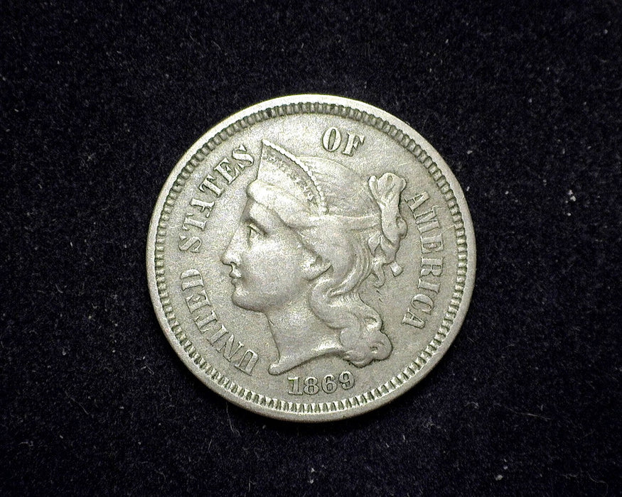 1869 Three Cent Nickel F/VF - US Coin