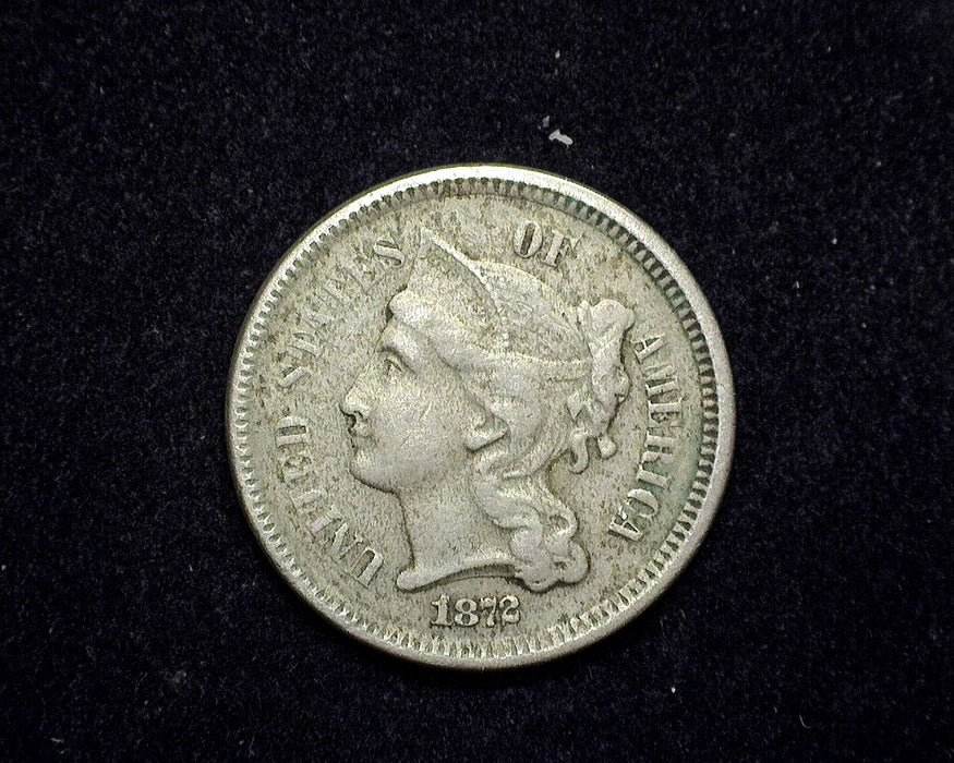 1872 Three Cent Nickel VF - US Coin