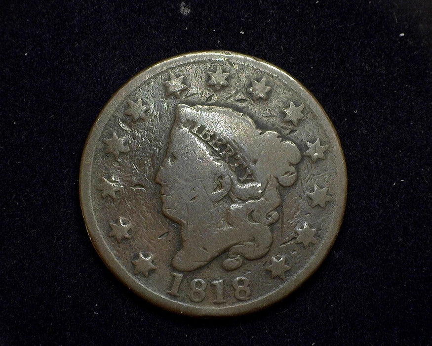 1818 Large Cent Coronet G Wide date - US Coin