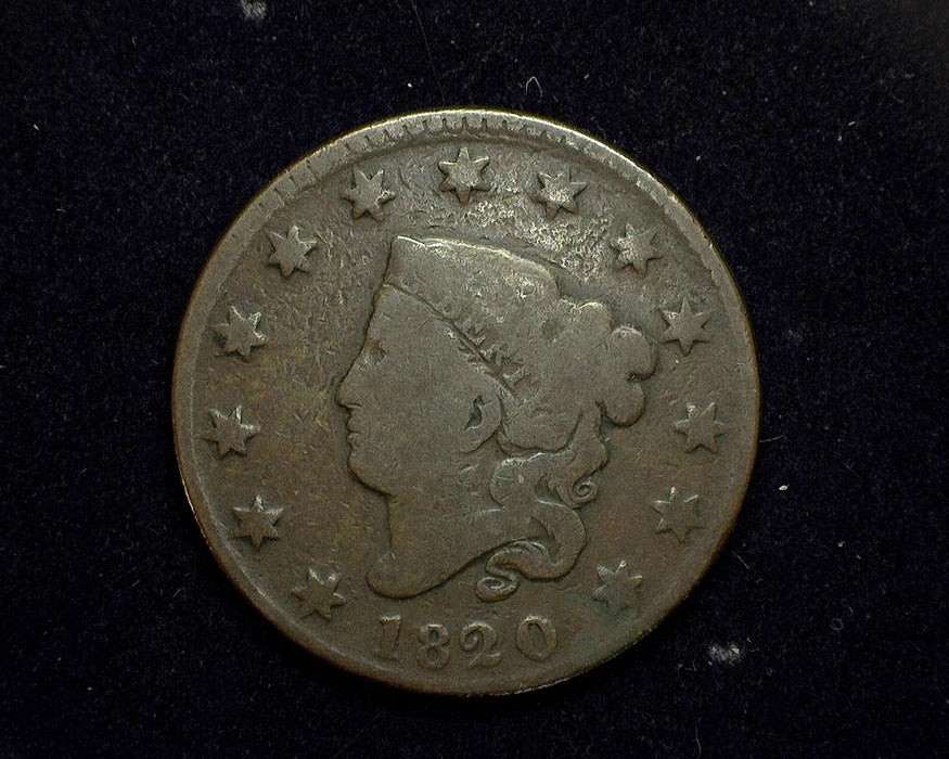 1820 Large Cent Coronet VG Small date - US Coin