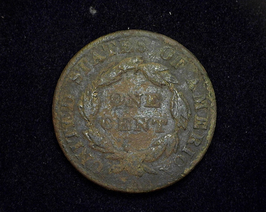 1823/2 Large Cent Coronet F Corrosion - US Coin