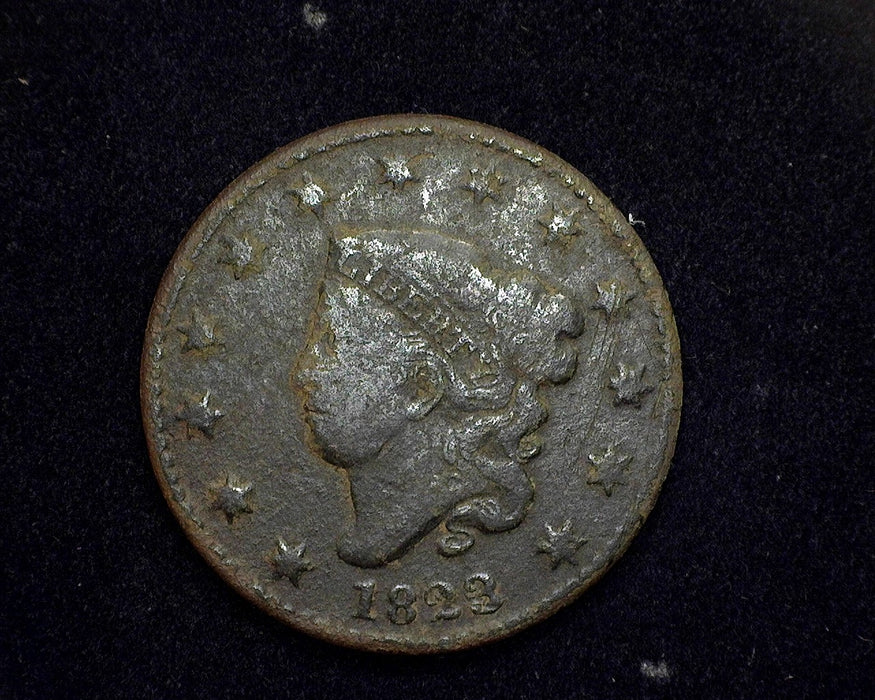 1823/2 Large Cent Coronet F Corrosion - US Coin