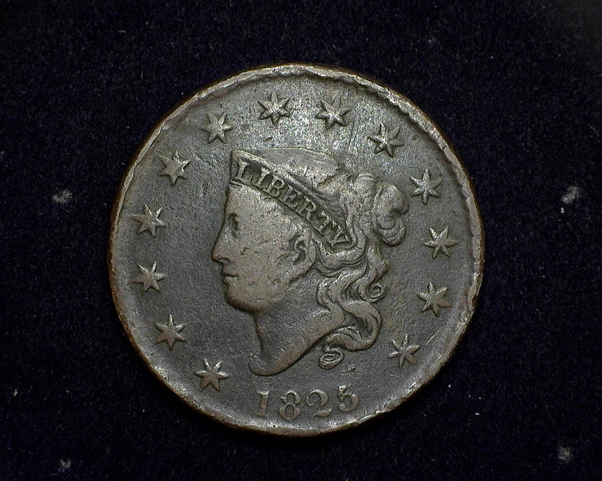 1825 Large Cent Coronet F Large A's - US Coin
