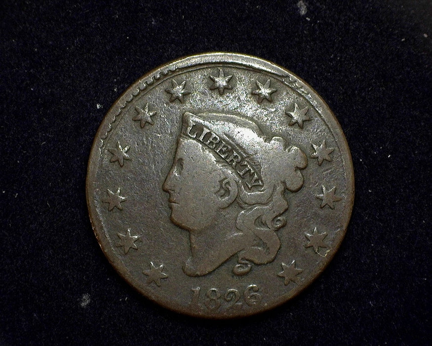 1826 Large Cent Coronet VG Wide date - US Coin