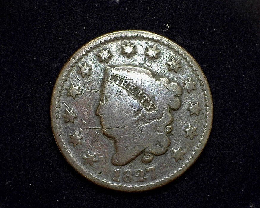 1827 Large Cent Coronet G - US Coin