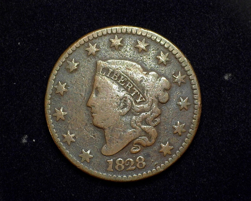 1828 Large Cent Coronet F Large date - US Coin