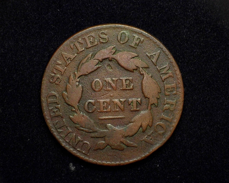 1828 Large Cent Coronet F Large date Corrosion - US Coin
