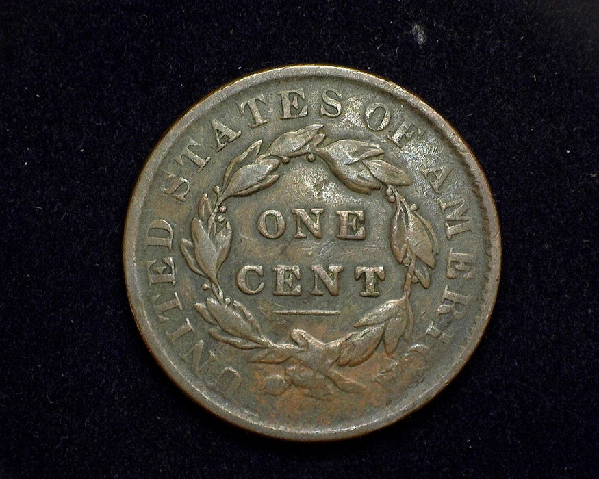 1834 Large Cent Coronet F Lg 8 lg stars med letters - US Coin