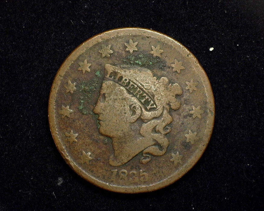 1835 Large Cent Coronet VG Large 8 Light corrosion - US Coin