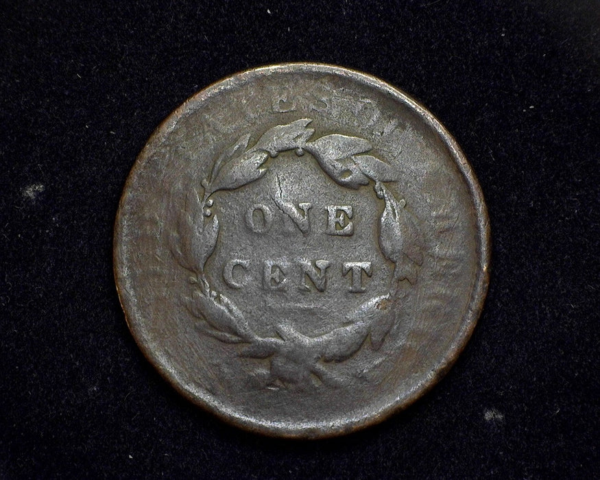 1835 Large Cent Coronet VG Small 8 - US Coin