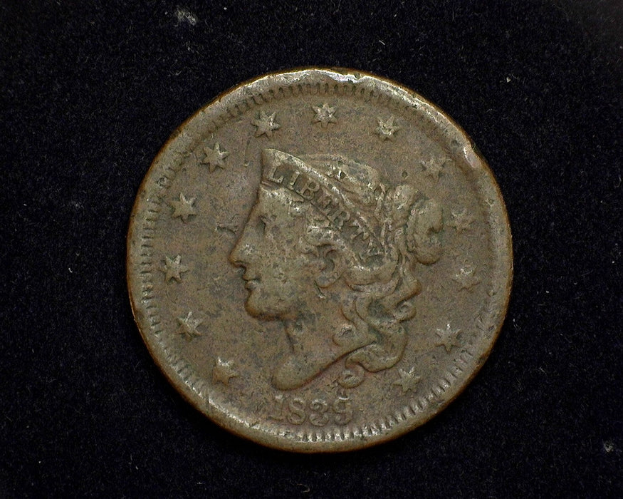 1839 Braided Hair Large Cent F Head 38 - US Coin