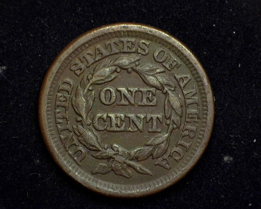 1847 Large Cent Braided Hair Cent VF Large 7 with small 7 to left - US Coin