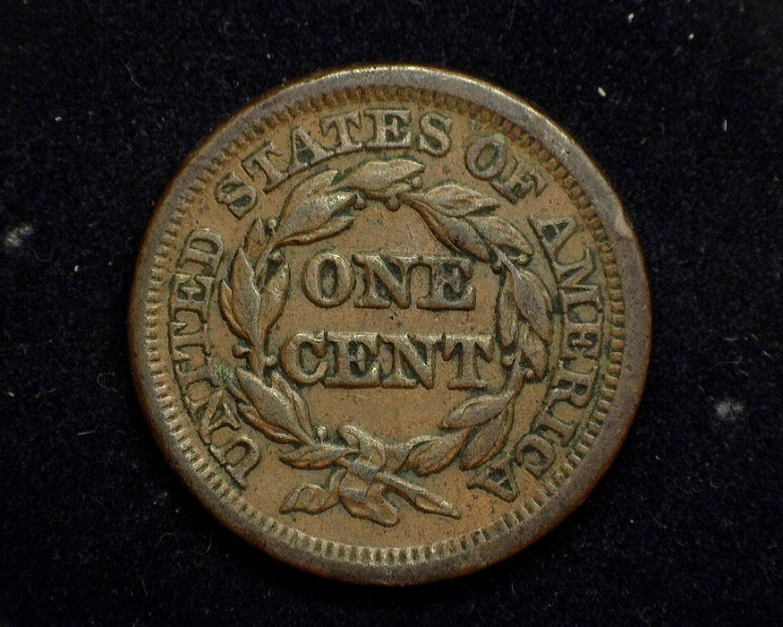 1848 Large Cent Braided Hair Cent VF - US Coin