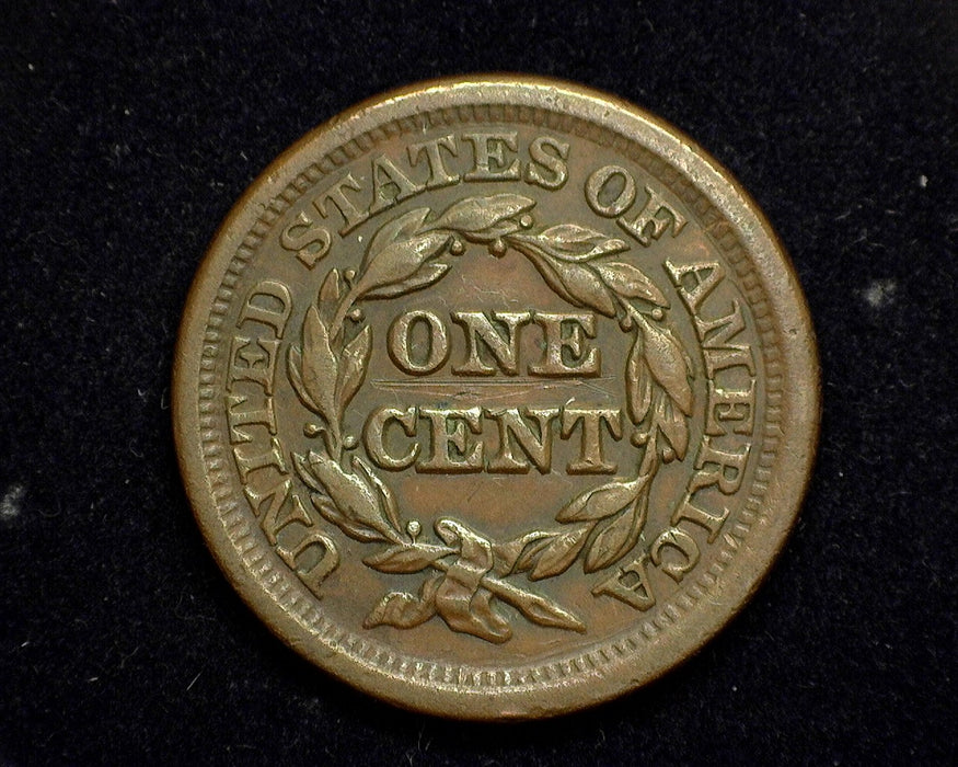 1851/81 Large Cent Braided Hair Cent XF - US Coin