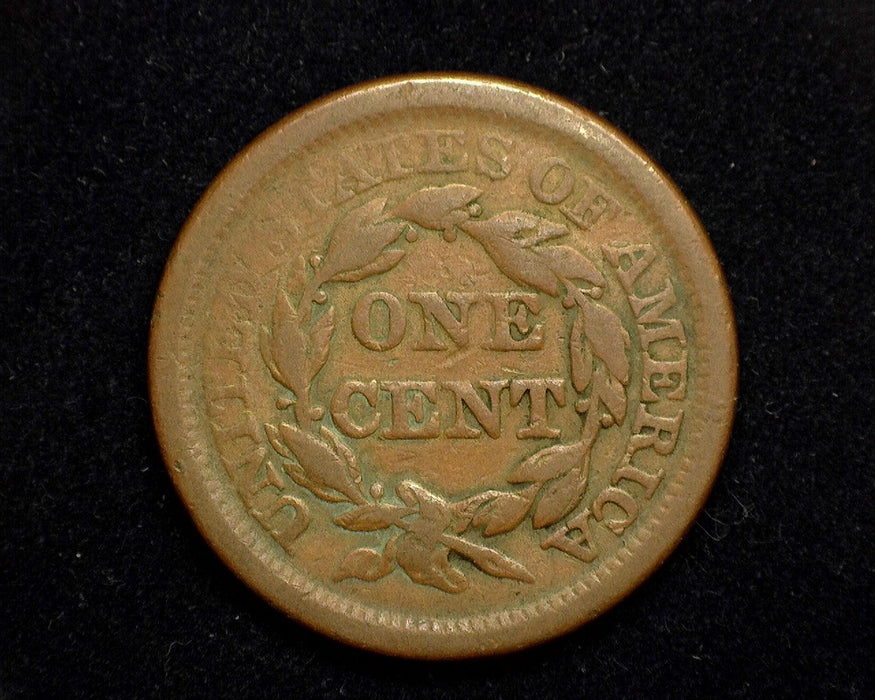 1857 Large Cent Braided Hair Cent F Large date - US Coin