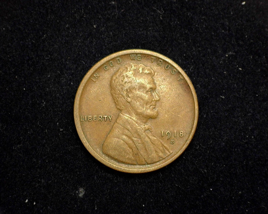 1918 S Lincoln Wheat Penny/Cent XF - US Coin