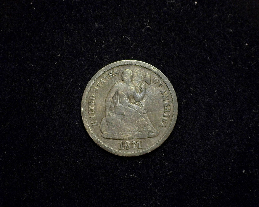 1871 Liberty Seated Half Dime G - US Coin