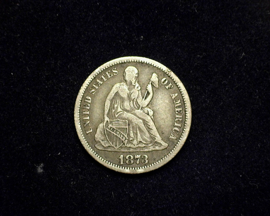 1873 Liberty Seated Dime VF - US Coin